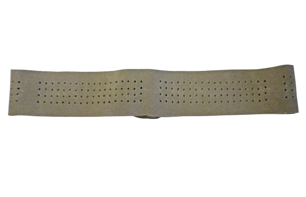 Suede Hole Punched Belt - Stone