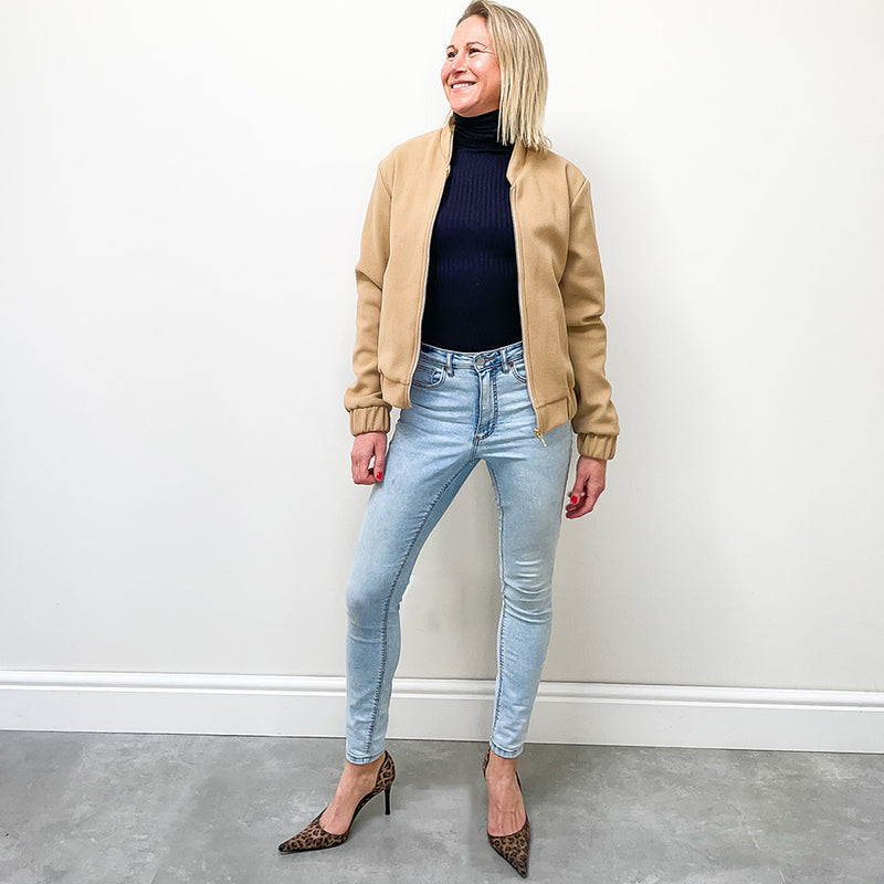 Bomber Jacket - Camel