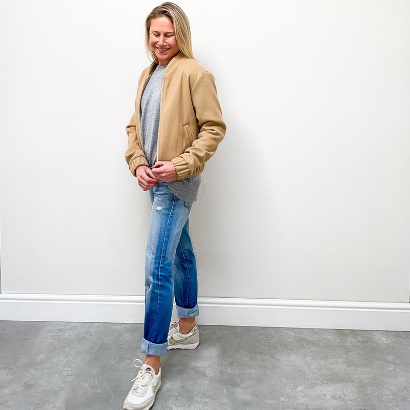 Bomber Jacket - Camel