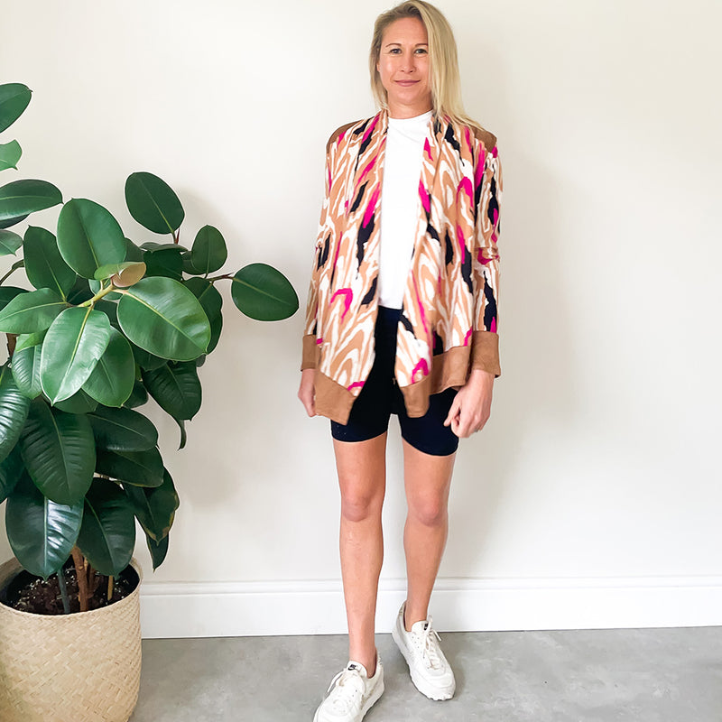 Waterfall Cardigan - Pink