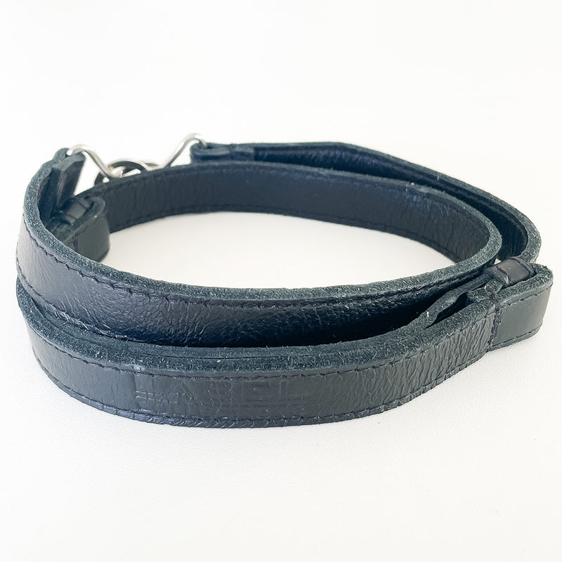 Adjustable Leather Belt - Black