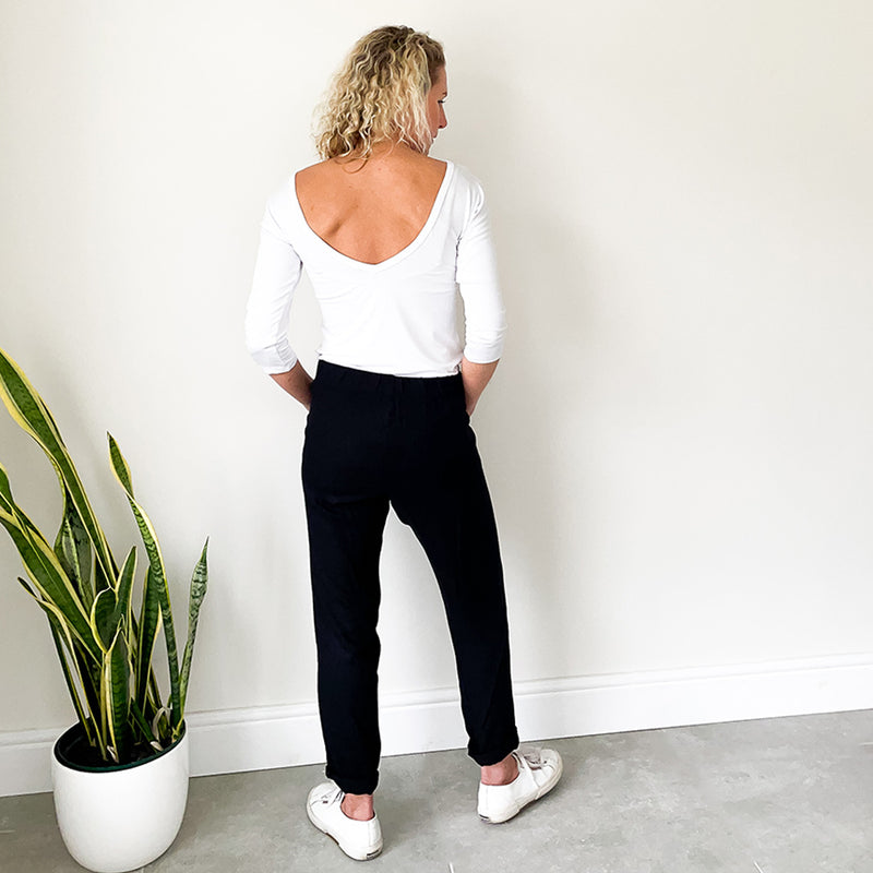 3/4 Sleeve Ballet T-Shirt - White