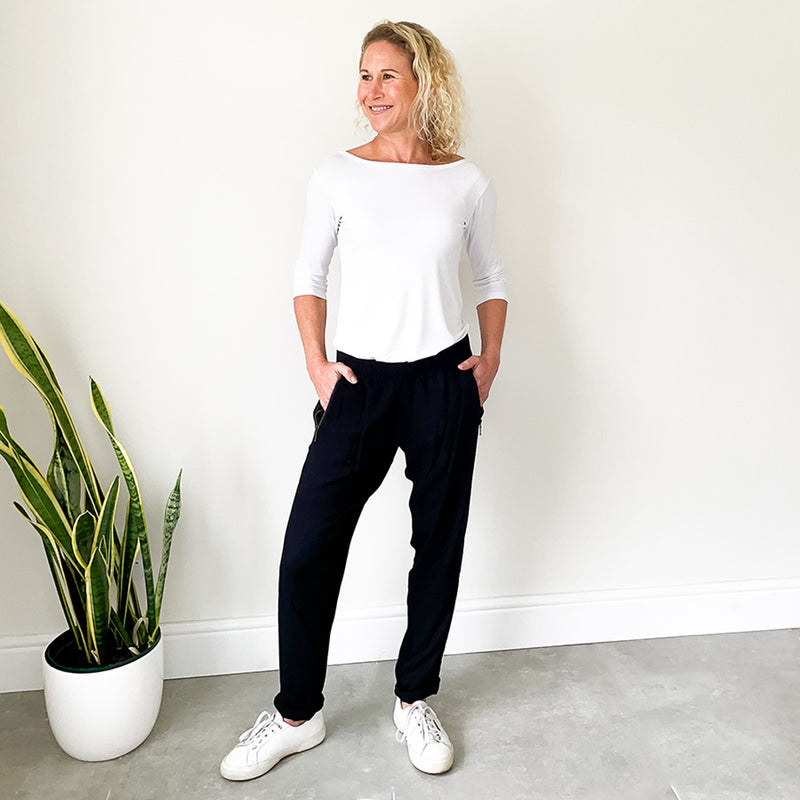 3/4 Sleeve Ballet T-Shirt - White