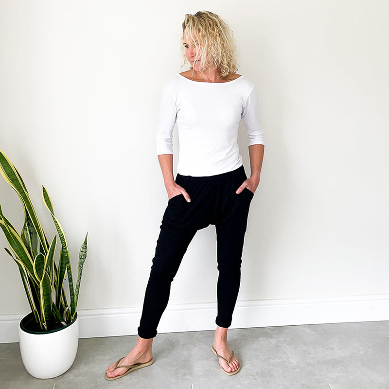 3/4 Sleeve Ballet T-Shirt - White