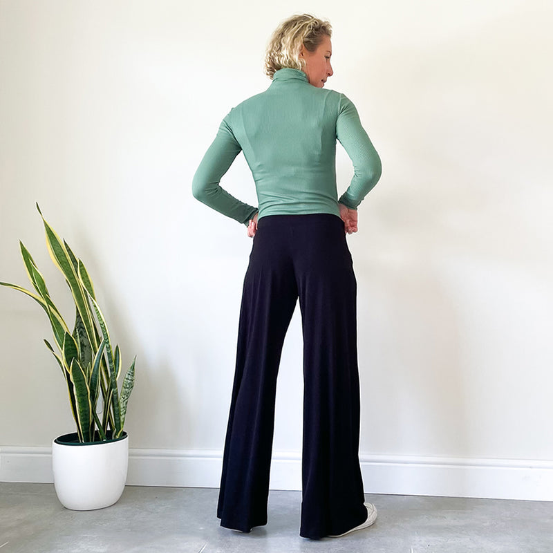 Fitted Polo Neck Top - Green