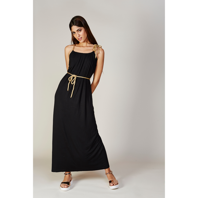 Maxi Rope Dress - Black