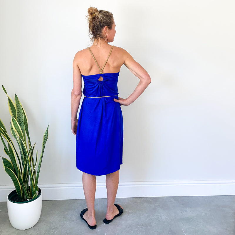 Short Rope Dress - Cobalt