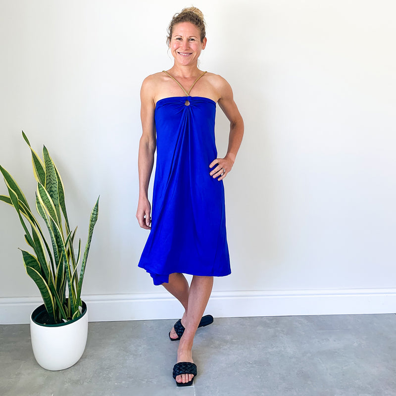 Short Rope Dress - Cobalt