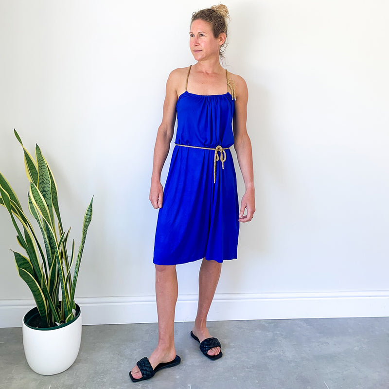 Short Rope Dress - Cobalt