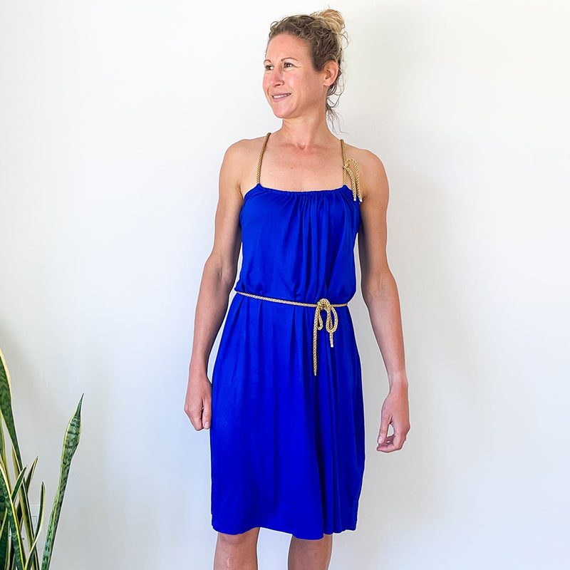 Short Rope Dress - Cobalt