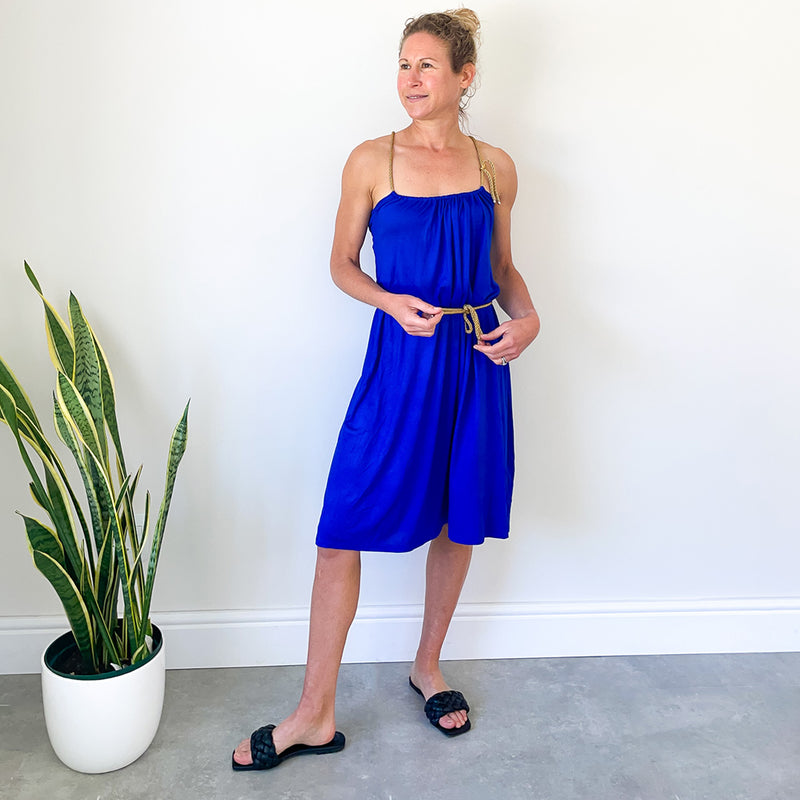 Short Rope Dress - Cobalt
