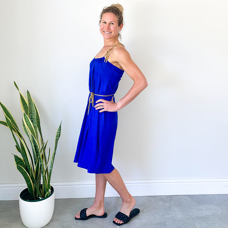 Short Rope Dress - Cobalt
