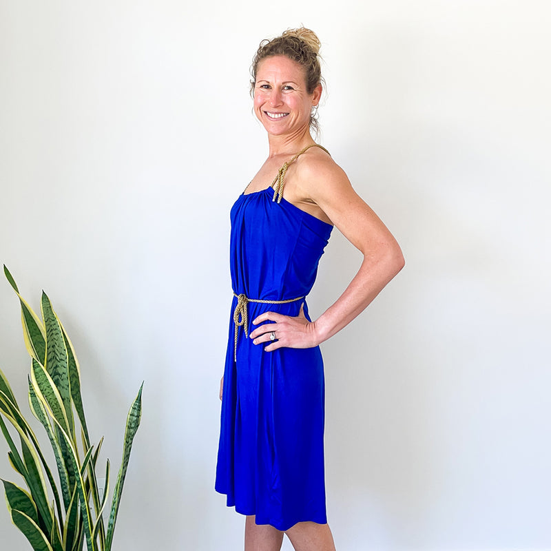 Short Rope Dress - Cobalt