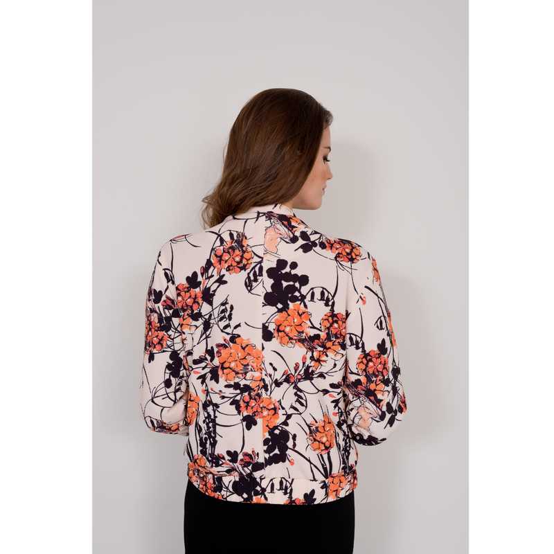 Floral Bomber Jacket - Blush Print