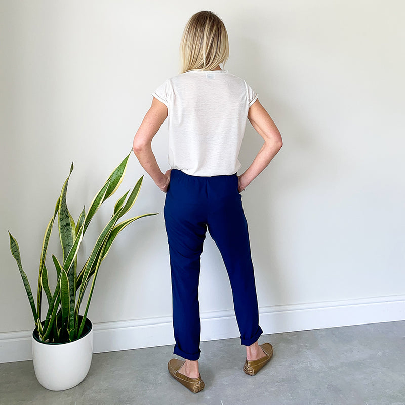 T-Shirt with Gold Trim Detail - Ivory