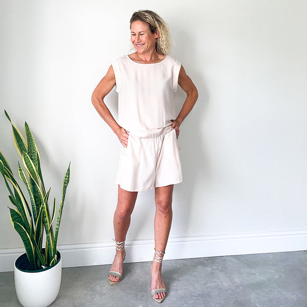 Short Romper - Blush