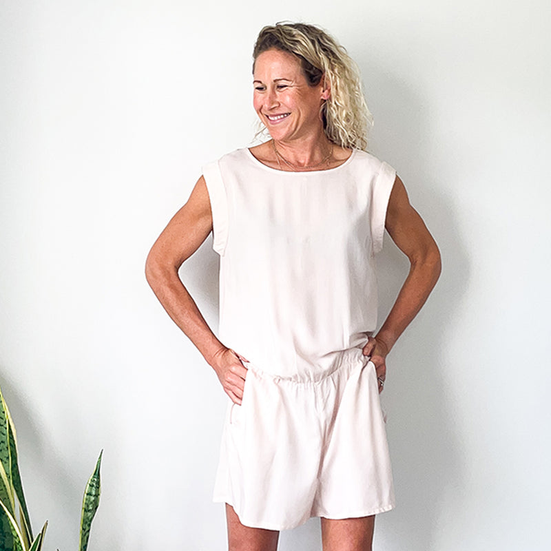 Short Romper - Blush