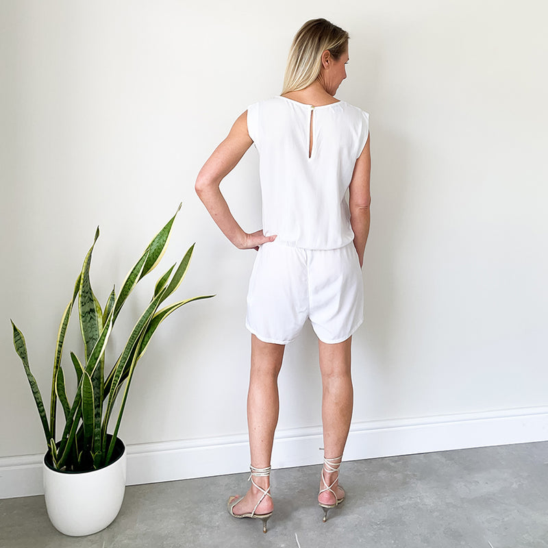 Short Romper - White