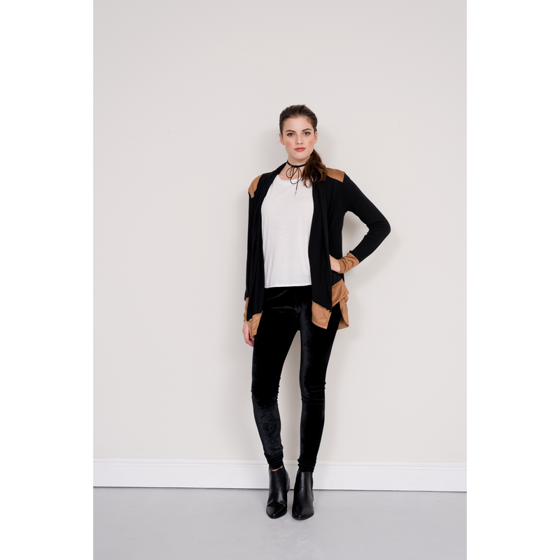 Waterfall Cardigan - Black