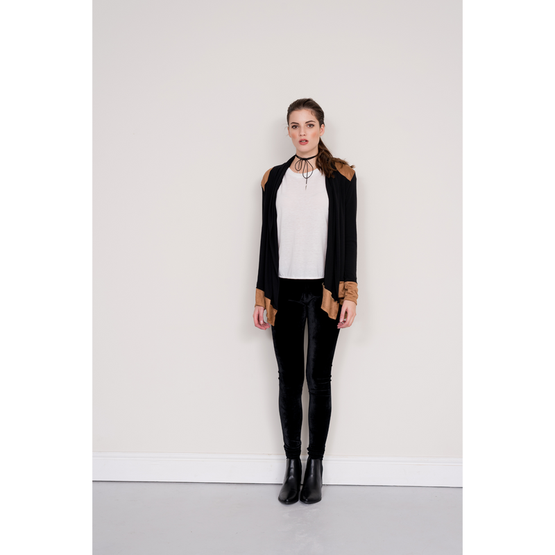 Waterfall Cardigan - Black