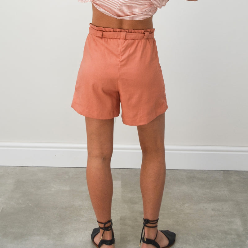 Paper Bag Shorts - Flamingo