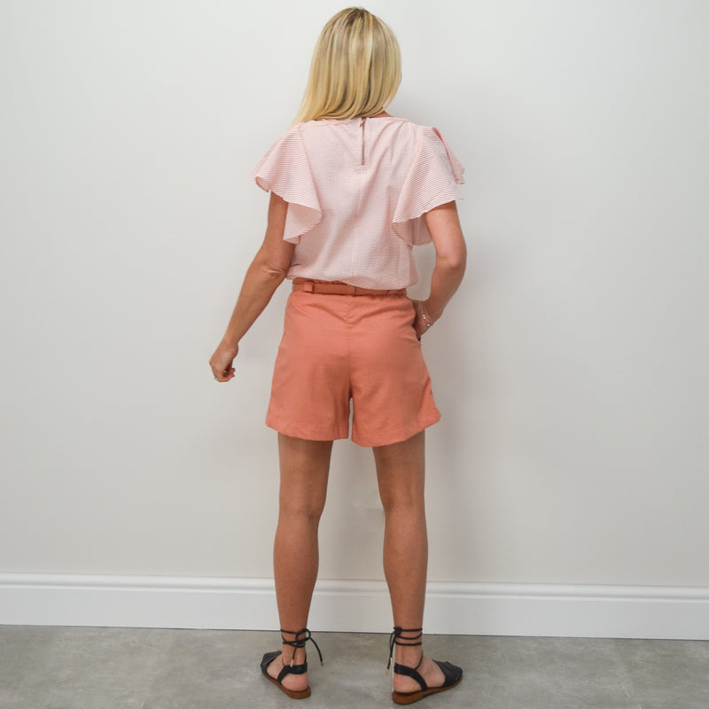 Paper Bag Shorts - Flamingo
