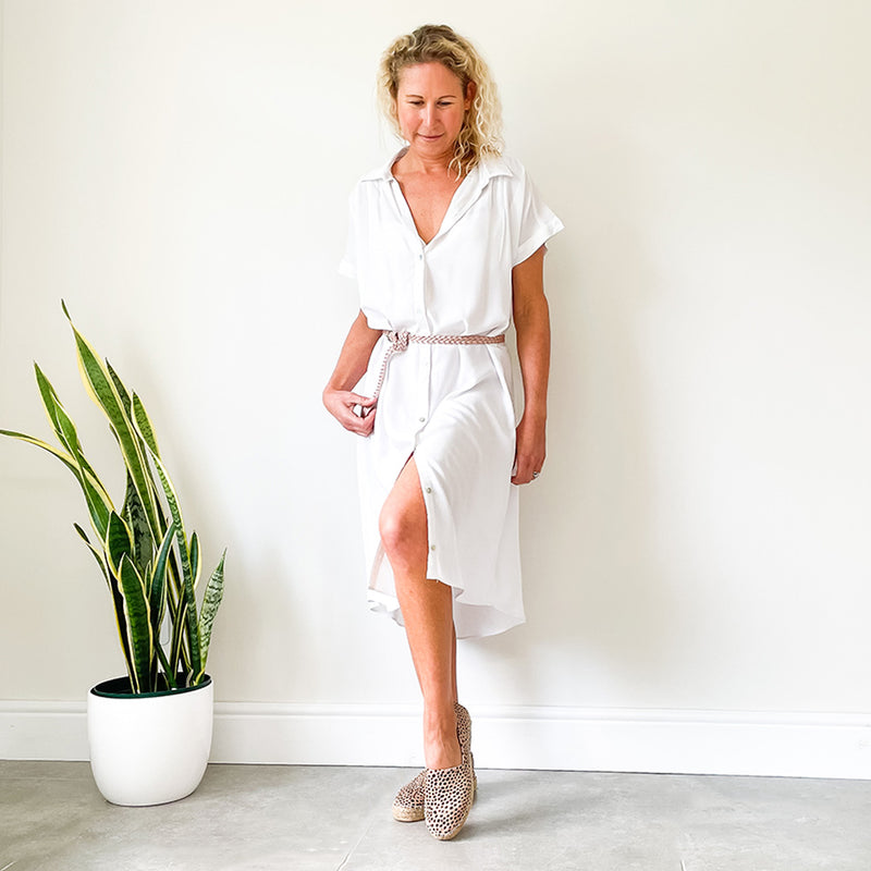 Oversized Shirt Dress - White