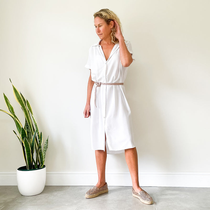 Oversized Shirt Dress - White