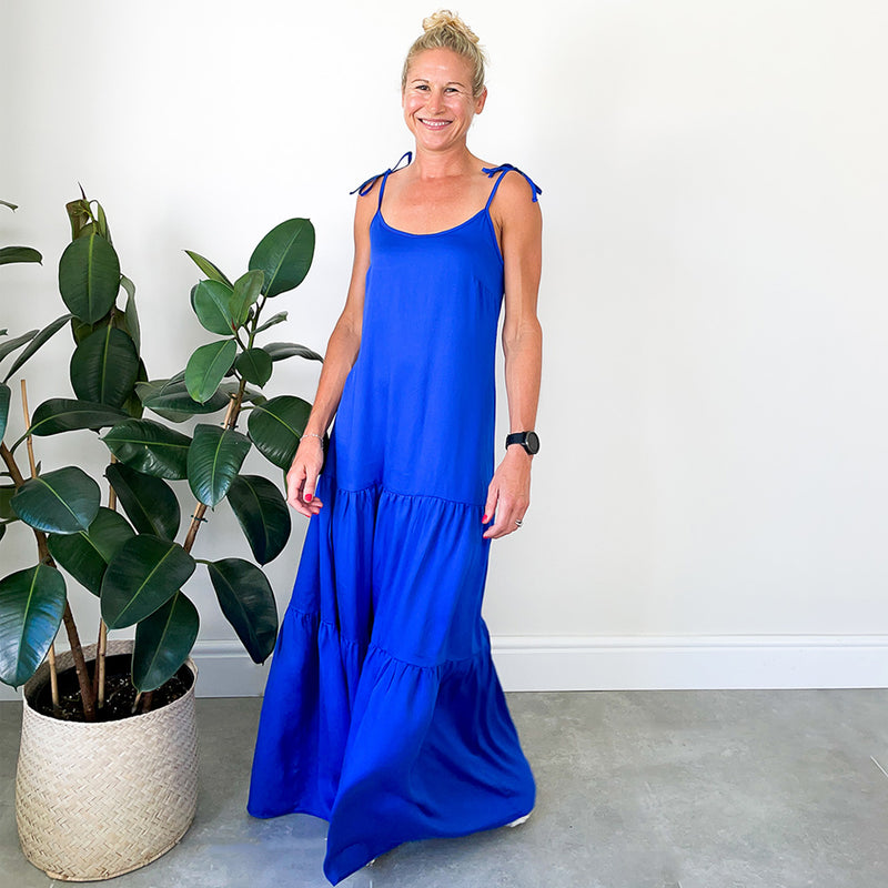 Tiered Maxi Dress - Cobalt