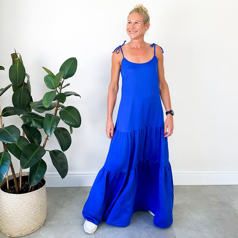 Tiered Maxi Dress - Cobalt