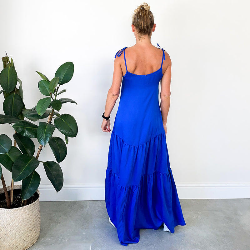 Tiered Maxi Dress - Cobalt