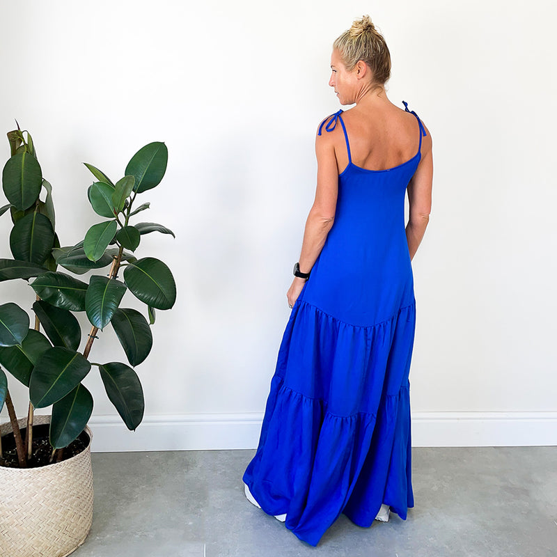 Tiered Maxi Dress - Cobalt