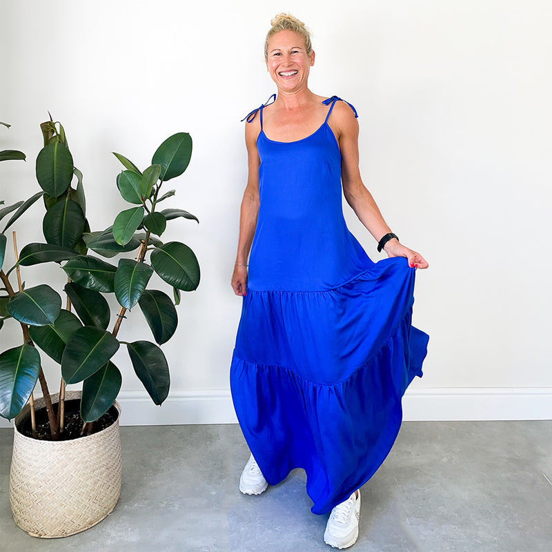 Tiered Maxi Dress - Cobalt