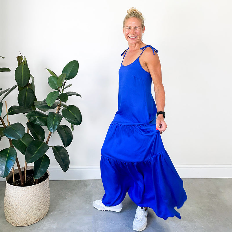 Tiered Maxi Dress - Cobalt