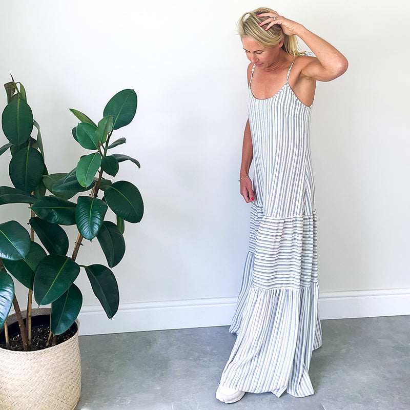 Tiered Maxi Dress - Stripe