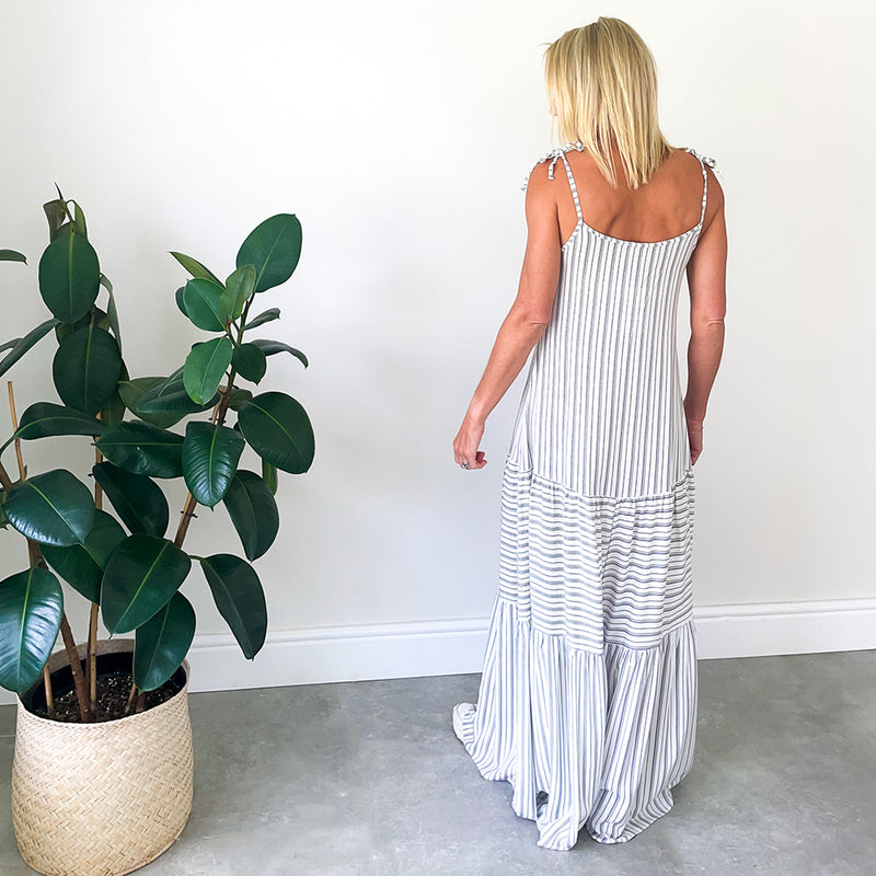 Tiered Maxi Dress - Stripe