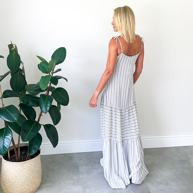 Tiered Maxi Dress - Stripe