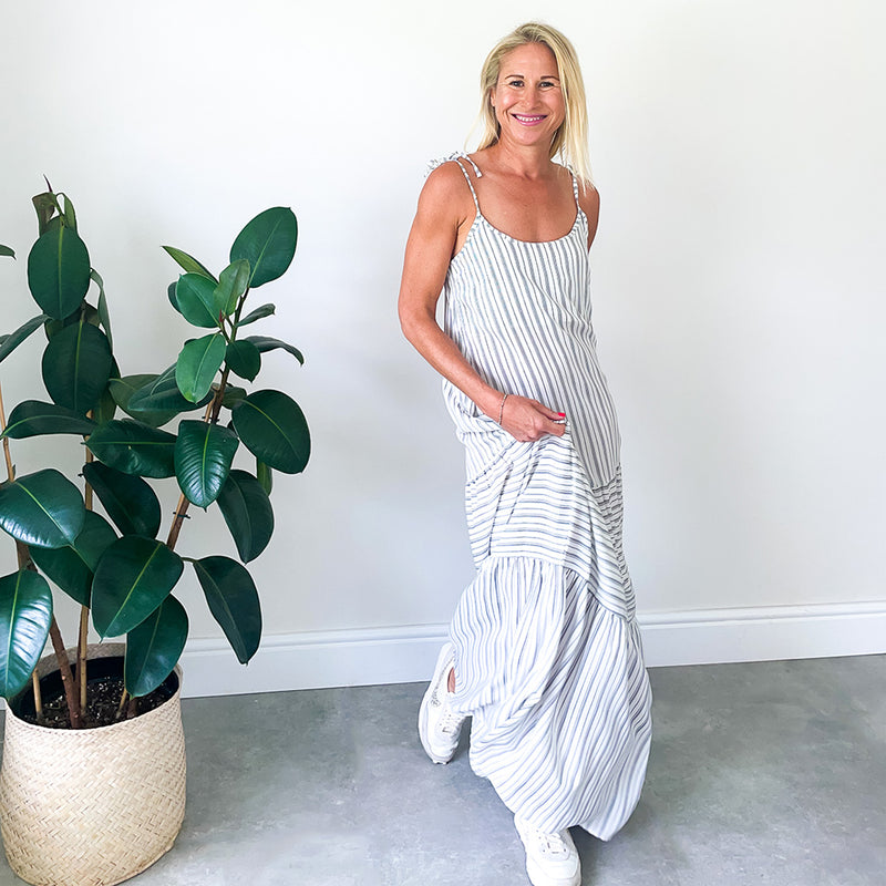 Tiered Maxi Dress - Stripe