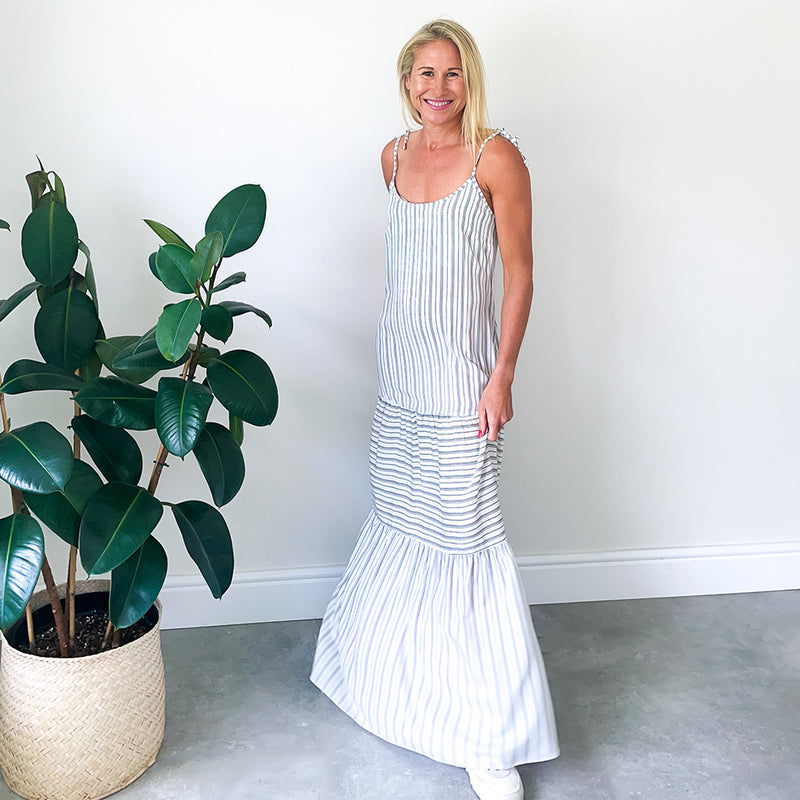 Tiered Maxi Dress - Stripe