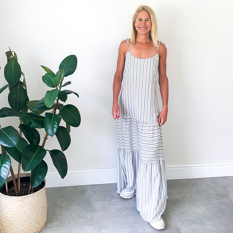 Tiered Maxi Dress - Stripe