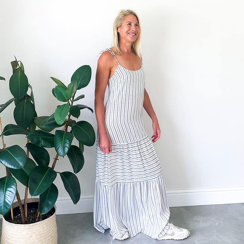 Tiered Maxi Dress - Stripe