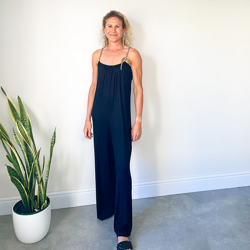 Maxi Rope Jumpsuit - Black