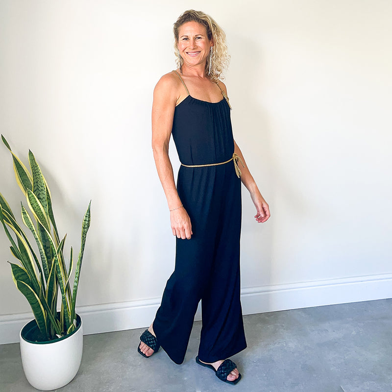 Maxi Rope Jumpsuit - Black