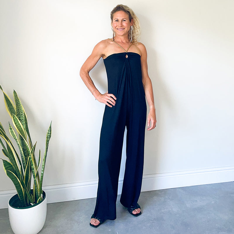 Maxi Rope Jumpsuit - Black