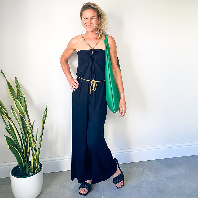 Maxi Rope Jumpsuit - Black