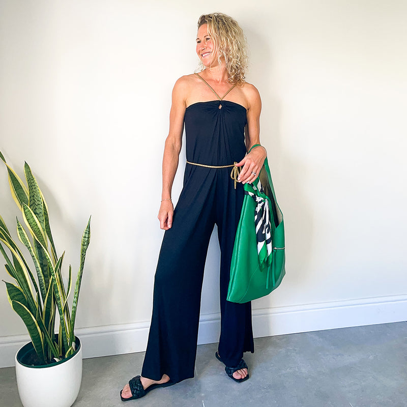 Maxi Rope Jumpsuit - Black