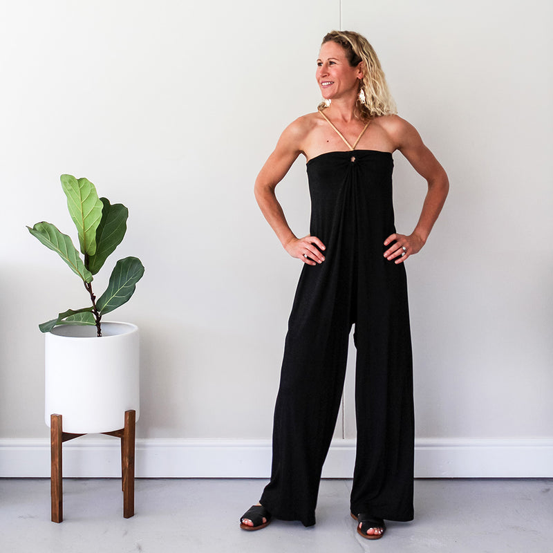 Maxi Rope Jumpsuit - Black