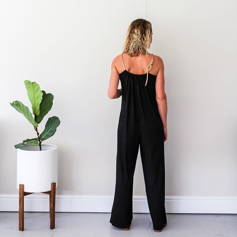 Maxi Rope Jumpsuit - Black