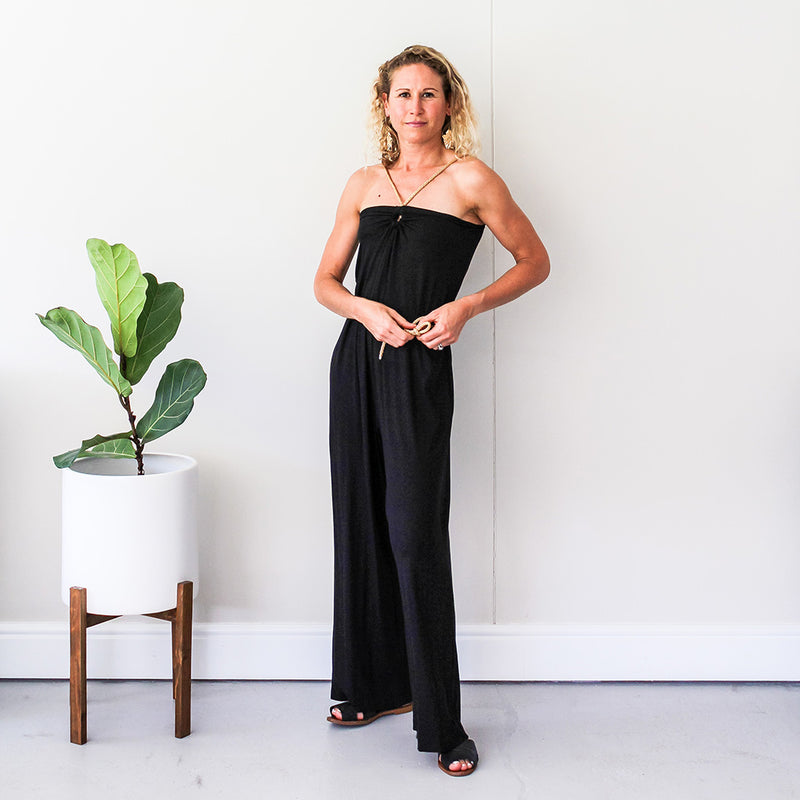 Maxi Rope Jumpsuit - Black