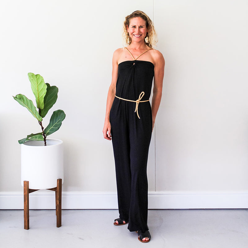 Maxi Rope Jumpsuit - Black